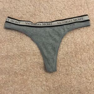 Victoria’s Secret Gray Banded Thong Panties